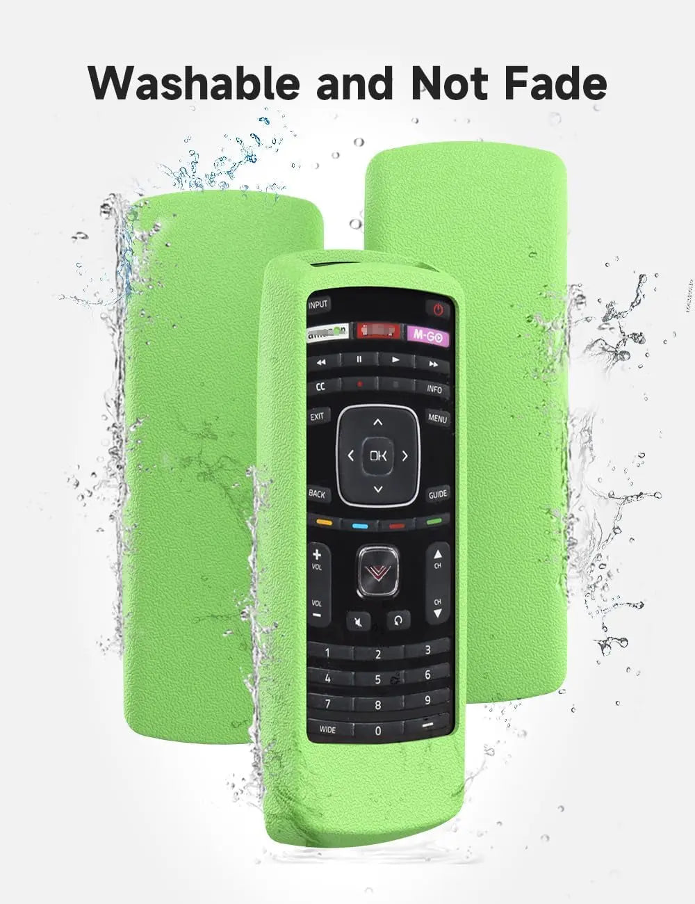 Remote Case for Vizio XRT112 / XRV4TV Smart TV Remote Skin-Friendly Silicone Cover for Vizio XRT112 / XRV4TV Remote Control Shockproof Anti-Lost with Remote Loop (Glow in Dark Green)