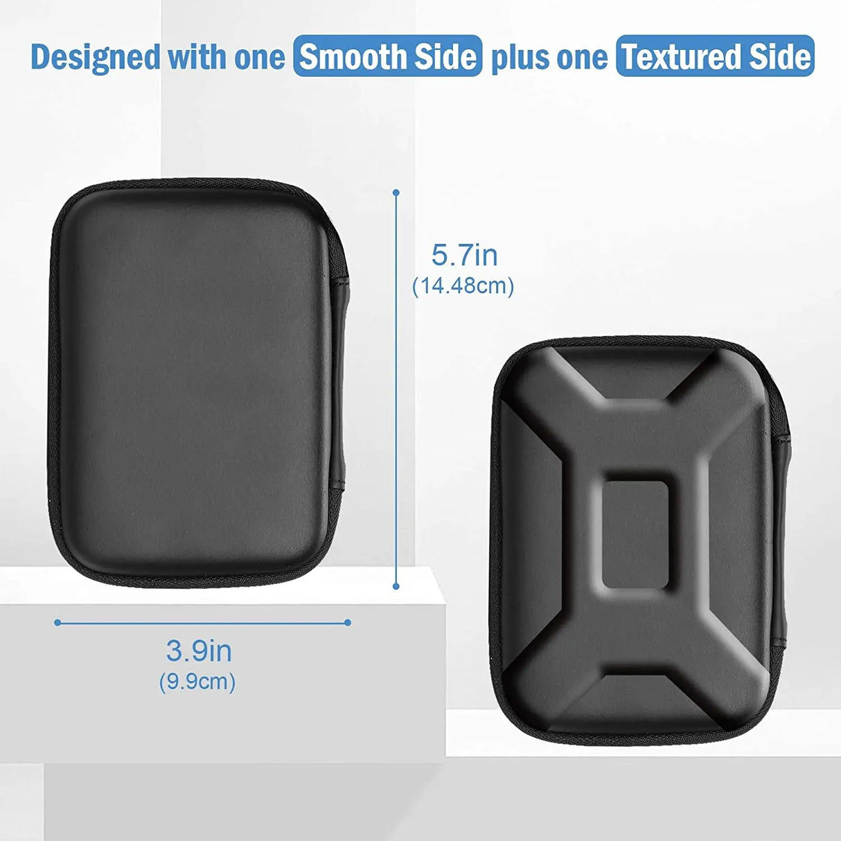 Hard Drive Case for Canvio Basics Western Digital WD Elements My Passport Seagate Portable Backup plus Slim 1TB 2TB 3TB 4TB USB 3.0, 2.5”, Samsung T9 Portable External Hard Drive Case -Black