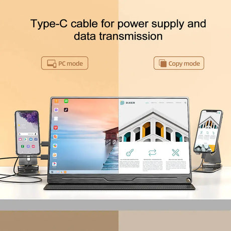 Portable Monitor 13.3 Inch 1080P USB with Speaker Ultra Thin Screen Display Type C for Laptop Mini HD Computer