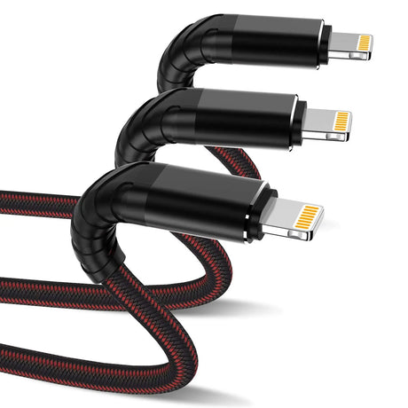 3Pack 3Ft Iphone Charger, [ Apple Mfi Certified ] 3 Foot Iphone Charging Cable, Nylon Braided 3 Feet Lightning Charger Cord for Apple Iphone 14 Pro Max/13/12 Mini/11/X/Xs/Xr/Xs Max/8/7/6/5S Wire