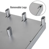 Plastic PC, Laptop Imac, Monitor Stand with Three Drawer Desk Organizer, Silver