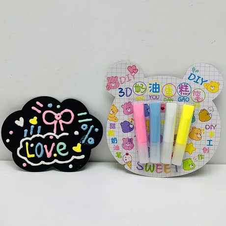 3D Magic Popcorn Pens Puffy Paint Bubble Pen for Greeting Birthday Cards Kids Children 3D Art Pens Kids Gifts School Stationery