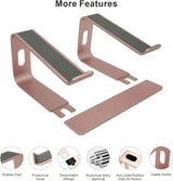 Laptop Stand, Ergonomic Aluminum Laptop Mount Computer Stand, Detachable Laptop Riser，Notebook Holder Stand Compatible with Macbook Pro/Air HP Lenovo Samsung Huawei ，All 10-17.3" Laptops(Rose Gold)