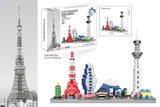 1880Pcs+ City Dubai Tokyo Building Block Mini World Architecture Sky Tree Burj Khalifa Tower Diamond Bricks Toys for Children