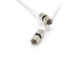 3 Feet, White - RG6 Coax Cable for TV - 3 FT Coaxial Cable for TV - Flexible Coaxial Cable - Short Coaxial Cable 3 Feet - CL2 Coaxial TV Cable - Dual-Shielded Coax - 3 Foot (0.9 Meters), White