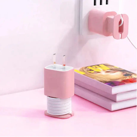1/4Pc Silicone Charger Protector Universal Travel Cord Organizer Charging Cable Management Cord Winder for Iphone 20/18W Charger