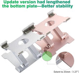 Tablet Stand,【Updated】 Adjustable Eye-Level Aluminum Solid Desktop Stand Holder,Compatible with Ipad Series,Microsoft Surface Series,Samsung,Kindle Fire,Etc.Up to 15'' Tablets-Pink