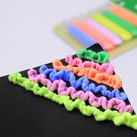 3D Magic Popcorn Pens Puffy Paint Bubble Pen for Greeting Birthday Cards Kids Children 3D Art Pens Kids Gifts School Stationery