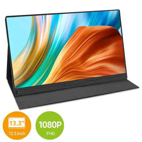 Portable Monitor 13.3 Inch 1080P USB with Speaker Ultra Thin Screen Display Type C for Laptop Mini HD Computer