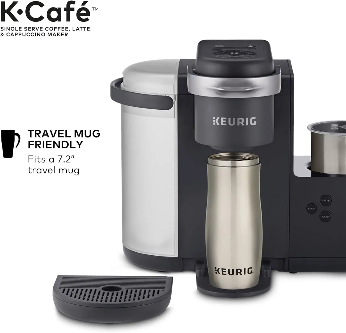 K-Cafe Single Serve K-Cup Coffee, Latte and Cappuccino Maker, Dark Charcoal