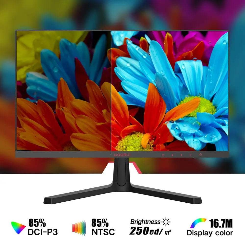 24 Inch High-Performance 165Hz/144Hz 1Ms(Mprt) 100% Srgb Gaming Monitor,Adpitive Sync,3-Side Borderless,Fhd 1080P VA Computer Monitor,Hdmi/Displayport,24E4