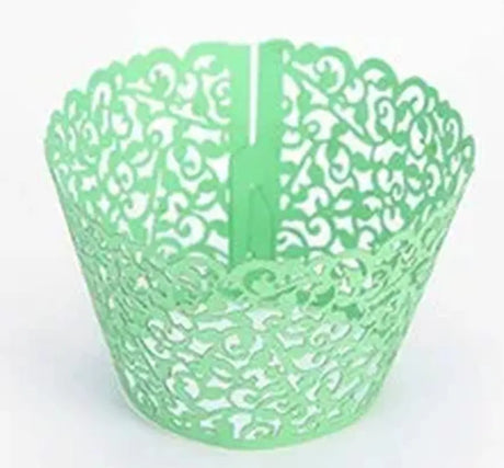 50Pcs/Lot Laser Cut Cupcake Wrappers Cake Toppers Kids Baby Birthday Party Supplies Wedding Cups Cake Decoration