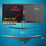 35" Curved Gaming Ultrawide Monitor, 3440X1440, 120 Hz, 1Ms MPRT, Color Accurate