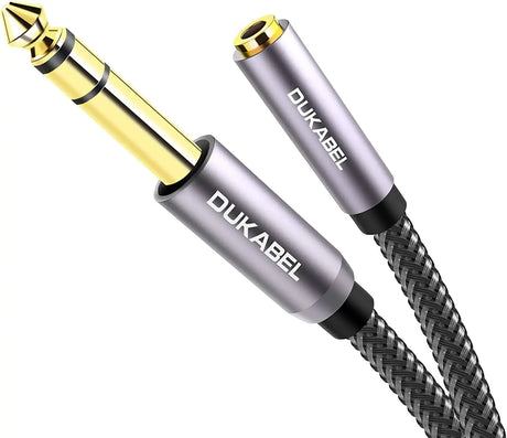 Topseries 6.35Mm (1/4 Inch) to 3.5Mm (1/8 Inch) Headphone Jack Adapter, 1/8 (Female) to 1/4 (Male) Extension Cable, 3.5 to 6.35 Audio Cable for Mixer Guitar Piano Amplifier Speaker and More
