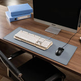 Waterproof Large Gaming Mouse Pad with Durable Stitched Edges，Non-Slip Rubber Base, Mouse Mat Desk Pad for Home Office Gaming, 35.4”X15.7”X0.12”, Gray