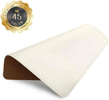 PU Leather Mouse Pad with Stitched Edge Micro-Fiber Base with Non-Slip, Waterproof, Mouse Pad for Computers, Laptop, Office & Home,1 Pack, 8Inch11Inch (White)