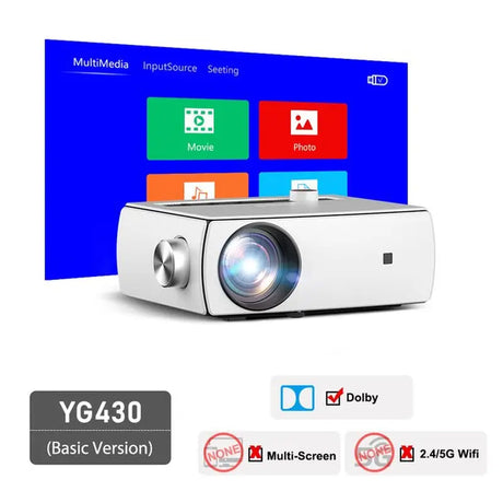 YG430 1920 X 1080P Mini Projector YG431 5G Wifi LED Portable Proyector for 2K 4K Home Theater Smart Movie Video 3D Beamer