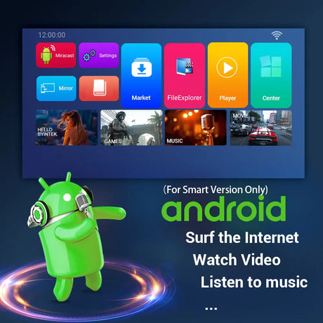 K25 Full HD 4K 1920X1080P LCD Smart Android 9.0 Wifi LED Video Home Theater Cinema 1080P Projector for Smartphone