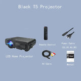 LED Mini Projector T5 Video Beamer for Home Cinema Media Player Wireless Sync Display for Iphone Android Phone Proyector