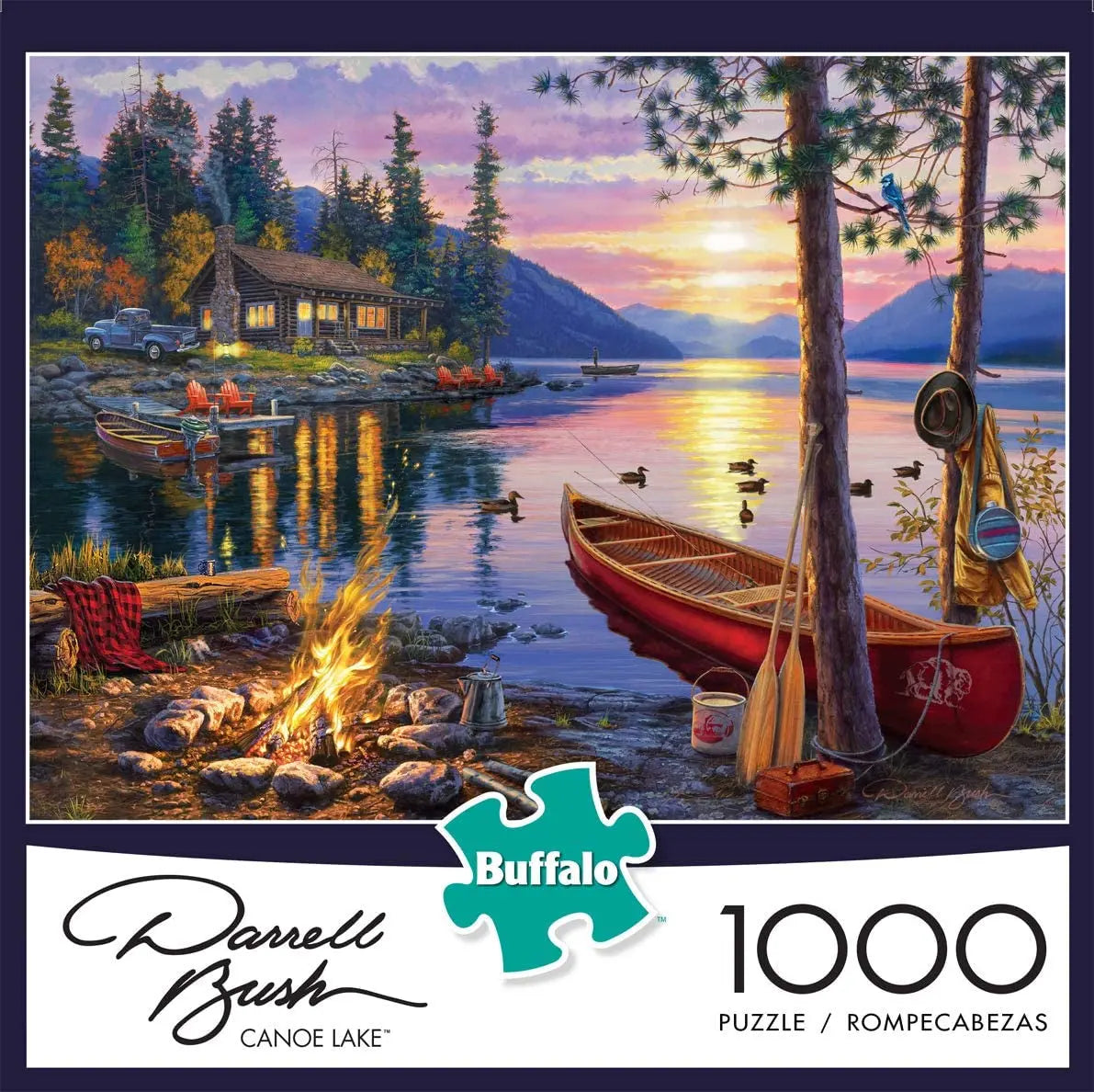 - Darrell Bush - Canoe Lake - 1000 Piece Jigsaw Puzzle