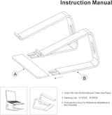 Laptop Stand, Ergonomic Aluminum Laptop Mount Computer Stand, Detachable Laptop Riser，Notebook Holder Stand Compatible with Macbook Pro/Air HP Lenovo Samsung Huawei ，All 10-17.3" Laptops(Rose Gold)