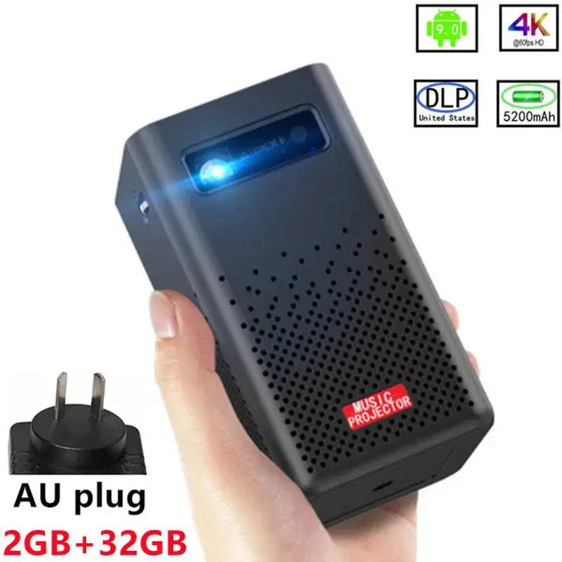 Android Smart Projector WIFI 5G LED DLP 1080P HD 4K Bluetooth 3D Projector on the Same Screen for Mobile and Tablet