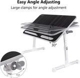 Laptop Bed Tray Table, Adjustable Laptop Bed Stand, Portable Standing Table with Foldable Legs, Foldable Lap Tablet Table for Sofa Couch Floor - Medium Size