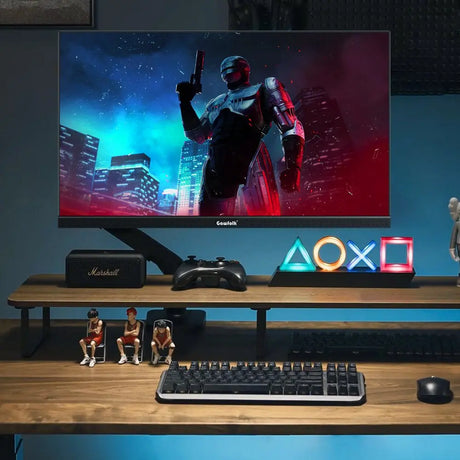 22" Curved Monitor, FHD 1080P 75Hz Ultra-Thin Bezel-Less VA Display, HDMI VGA Computer Monitor Home Office Movies