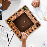 14 Inches 4-Way Board Game (2-4 Players) for Kids & Adults [Large Wooden Game, 8 Dice + Rules] Smart Addition Learning Game – Vantage Style