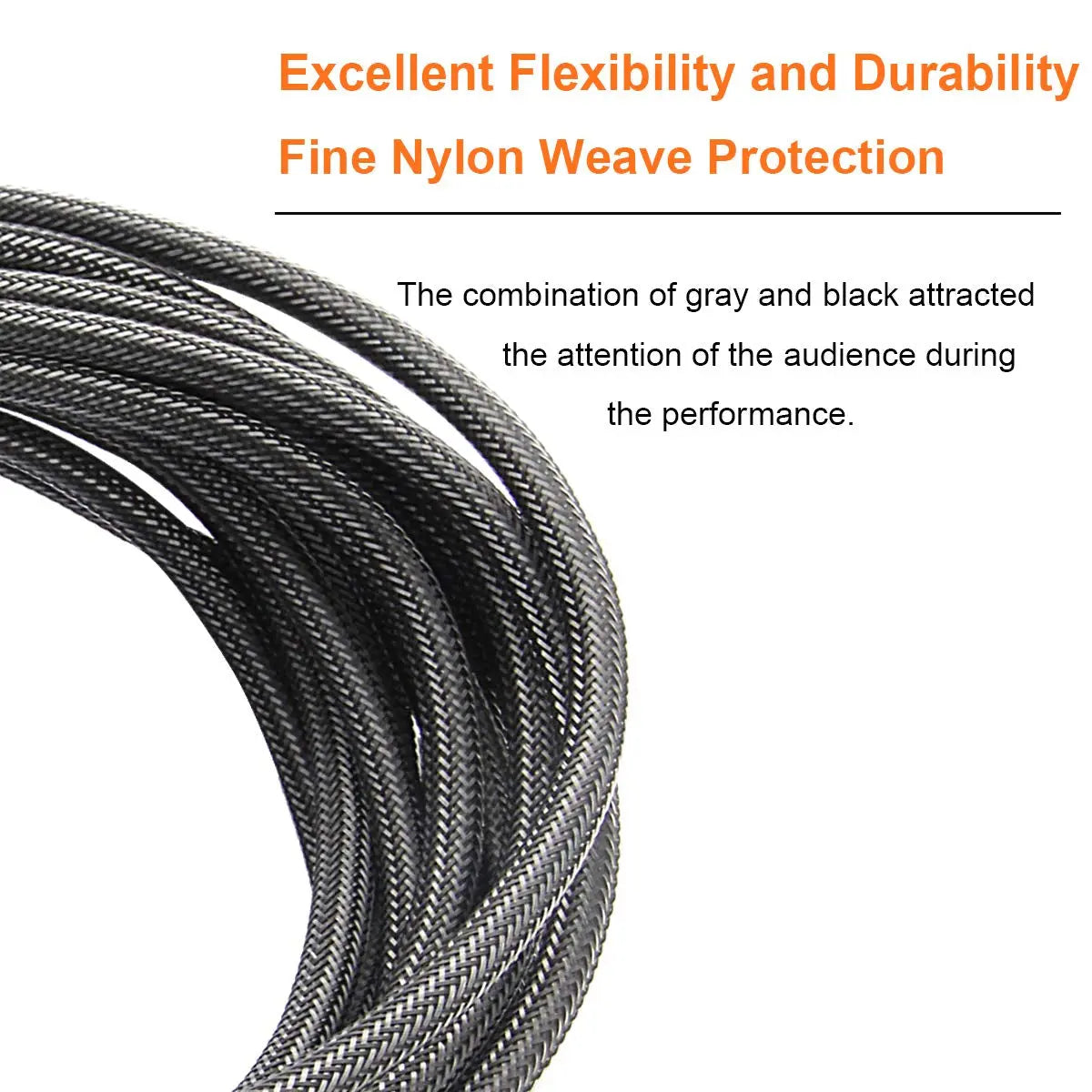 1/8 to 1/4 Stereo Cable, 3.5Mm to 1/4 Adapter Aux Cord Stereo Audio Cable for Guitar, Keyboard Piano, Laptop, Home Theater Devices, Speaker and Amplifiers -Nylon Braid 3Ft