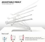 Laptop Stand, Laptop Holder, Multi-Angle Stand with Heat-Vent, Adjustable Notebook Stand for Laptop up to 17 Inches, Compatible for Macbook Pro/Air, Surface Laptop, and so on (Silver)