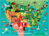 1000 Piece United States Jigsaw Puzzle for Adults and Families, USA Family Puzzle with Vibrant Illustrations of the Attributes of the 50 States, One Size (9780735353244)