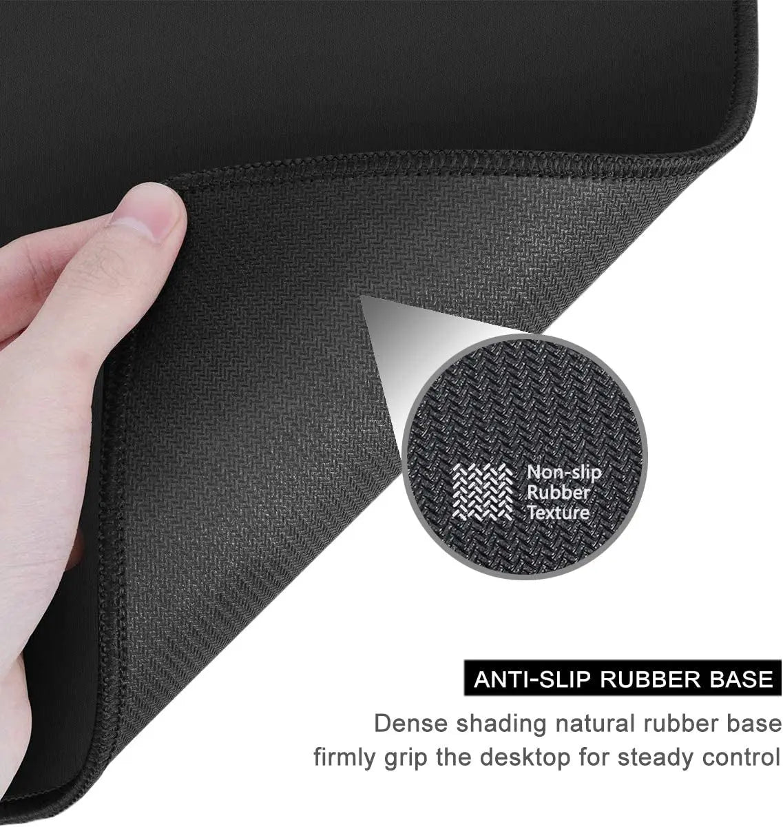 Mouse Pad, Square Beach Style Anti-Slip Rubber Mousepad with Durable Stitched Edges for Gaming Office Laptop Computer PC Men Women Kids, Cute Custom Pattern, Beach and Coconut Trees Design