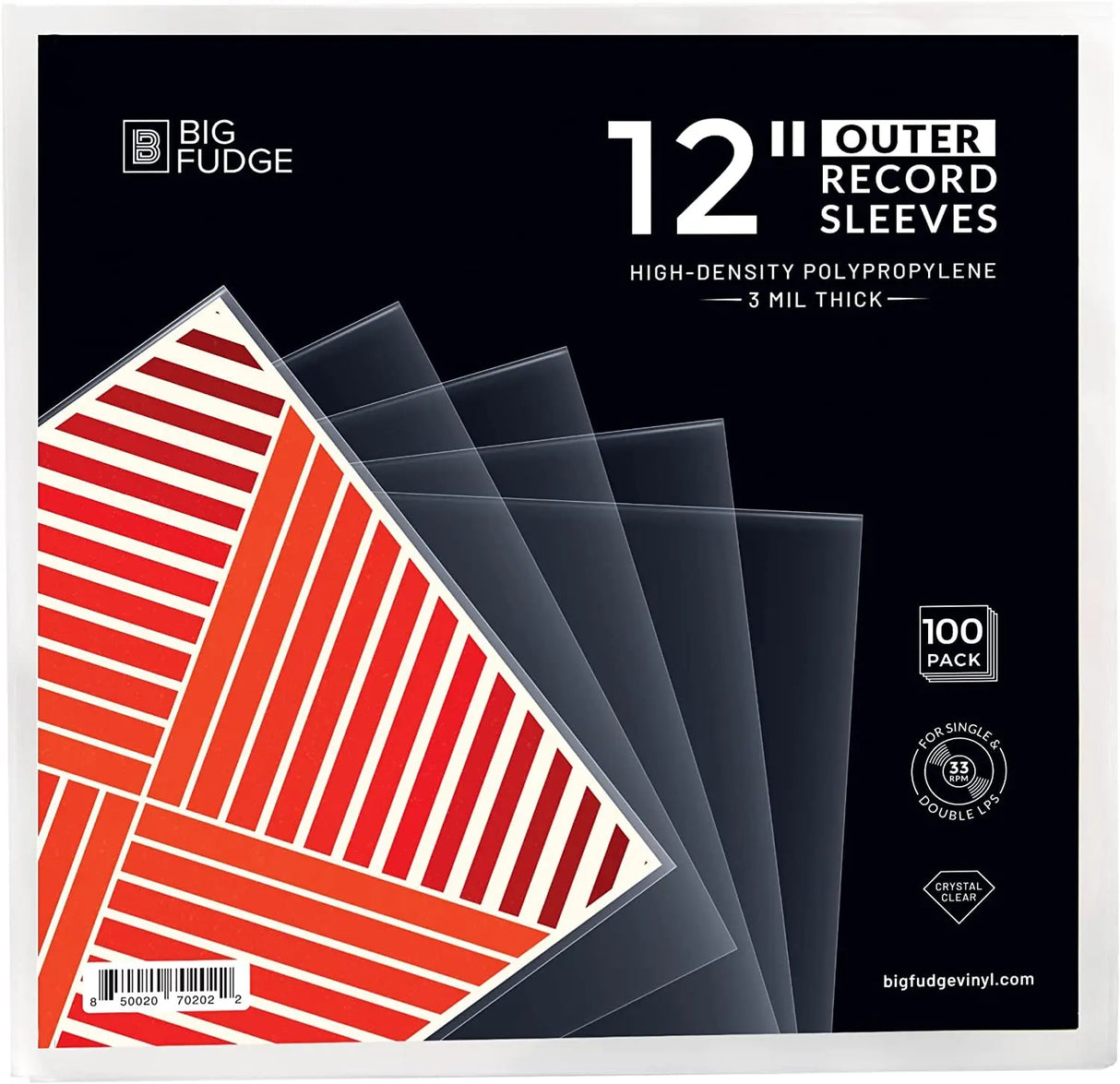 100X Vinyl Record Outer Sleeves 12" LP | Durable & Wrinkle-Free | Crystal Clear & Made from High-Density Polypropylene | 3 Mil Thick, 12.75” X 12.75” | Fits Most Gatefolds and Double Lps
