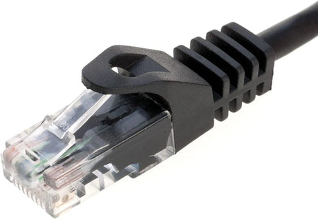 100Ft Black Cat5E Ethernet Network Patch Cable Internet Wire for Modem, Router, Pc, TV, Consoles