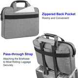 17 Inch Laptop Briefcase, Business Water Resistant Briefcase Carry on Case for for Men Women, Durable Professional Lightweight Portable Gifts Carry on Computer Bag with Strap, Grey