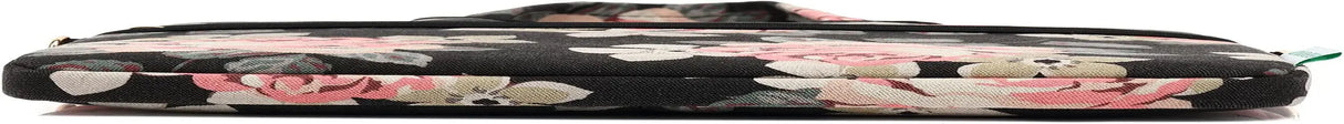 Black Rose Patten Water-Resistant Laptop Shoulder Messenger Bag Case Sleeve for 15 Inch 15.6 Inch Laptop,Laptop Briefcase