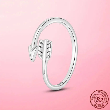 2023 Hot 925 Silver Open Size Ring Silver Finger Ring for Women Classic Feather Wings Wedding Engagement Party Band Ring Jewelry