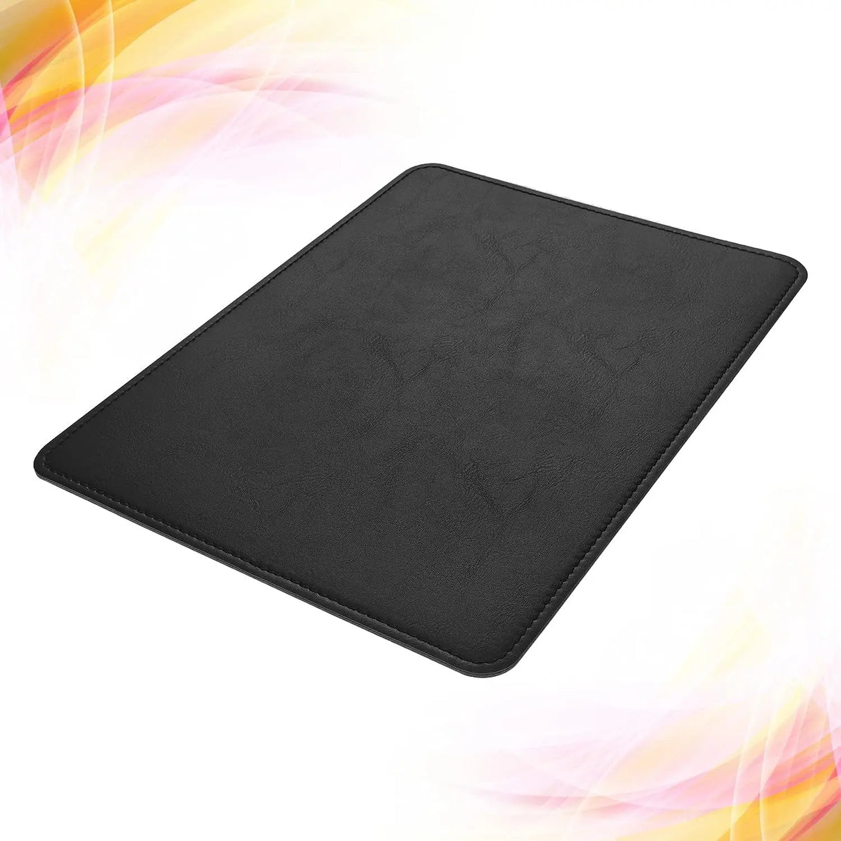 PU Leather Mouse Pad with Stitched Edge Micro-Fiber Base with Non-Slip, Waterproof, Mouse Pad for Computers, Laptop, Office & Home,1 Pack, 8Inch11Inch (Caramel Black)