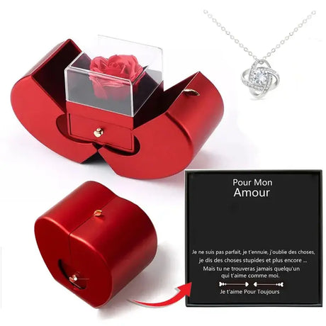 2022 Eternal Flower Apple Jewelry Box Christmas Gift Box Rose Flower Birthday Party Valentine'S Day Gift