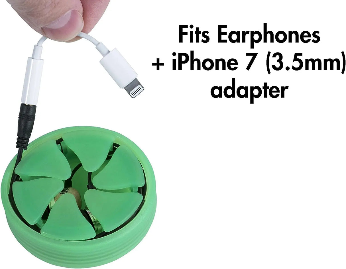 the Nest – Tangle-Free Earphone / Earbud Case, Durable and Compact Storage System, Green (4100900)