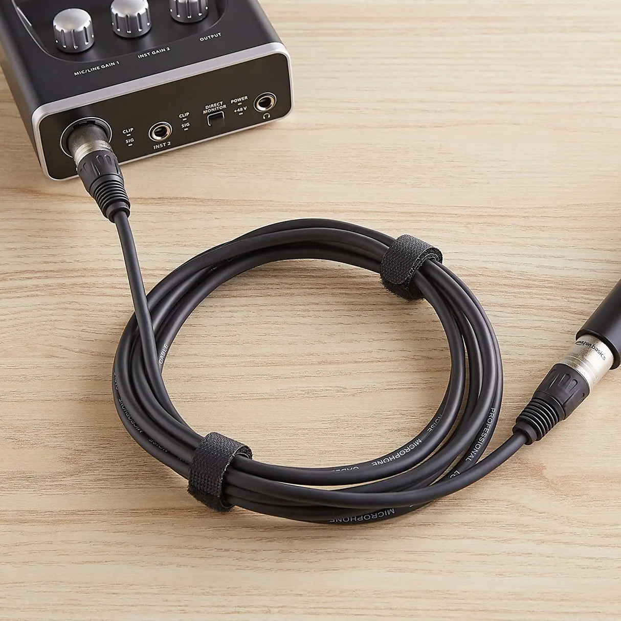 XLR Microphone Cable for Speaker or PA System, All Copper Conductors, 6MM PVC Jacket, 10 Foot, Black