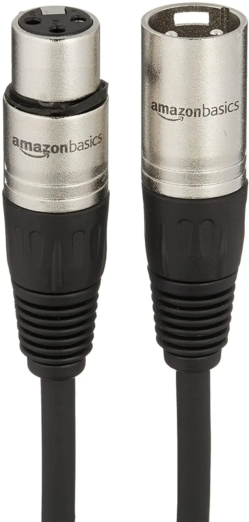 XLR Microphone Cable for Speaker or PA System, All Copper Conductors, 6MM PVC Jacket, 10 Foot, Black