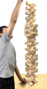 Large Tower Outdoor Games Wood Stacking Games Includes Scoresheet and Carry Bag - 54 Blocks