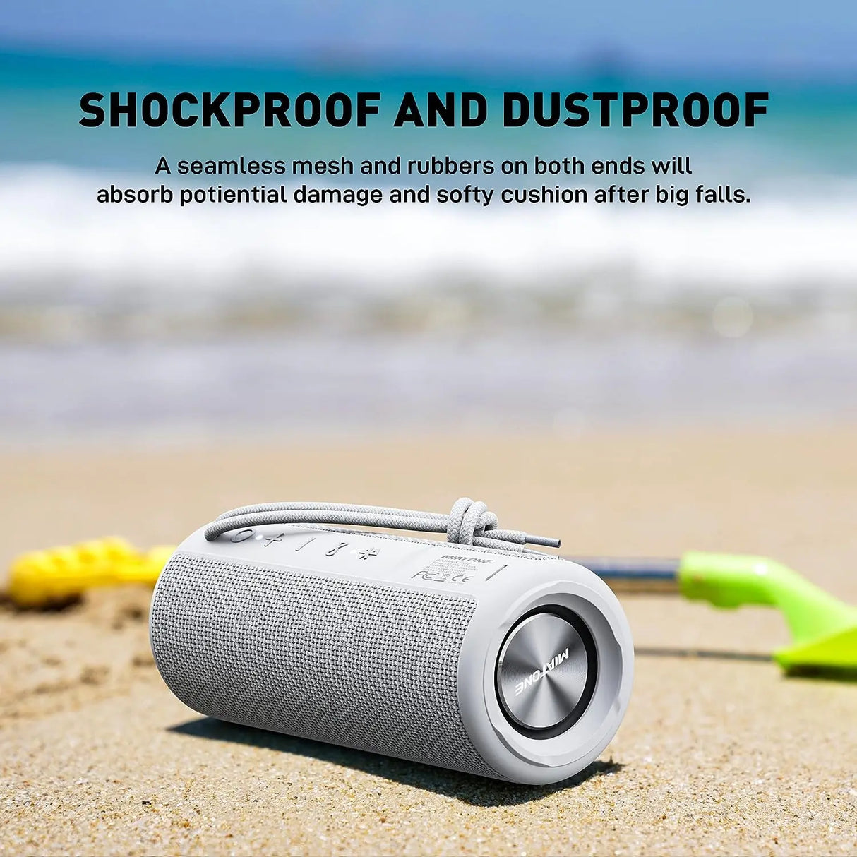 Portable Bluetooth Wireless Speaker Waterproof Shower Speaker for Men Women Valentines Gifts - Grey