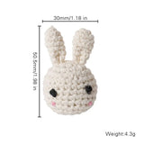 1Pc Baby Teether Music Rattles for Kids Animal Crochet Rattle Elephant Giraffe Ring Wooden Babies Gym Montessori Children'S Toys